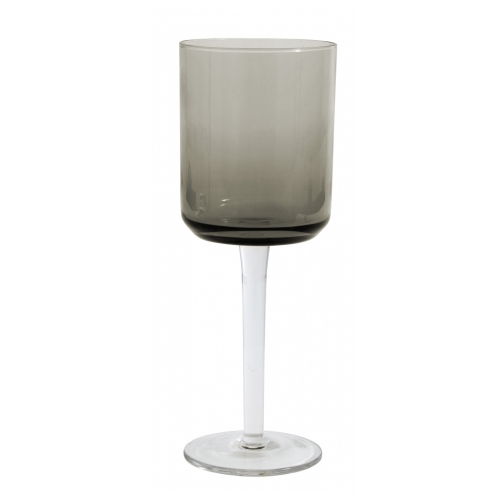 Retro Rotweinglas von NORDAL klare Form Farbe Grau
