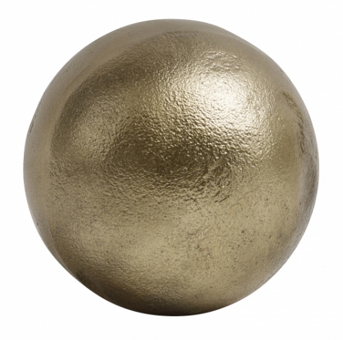 Goldfarbene Deko Kugel Aluminium glatt 10 cm von NORDAL