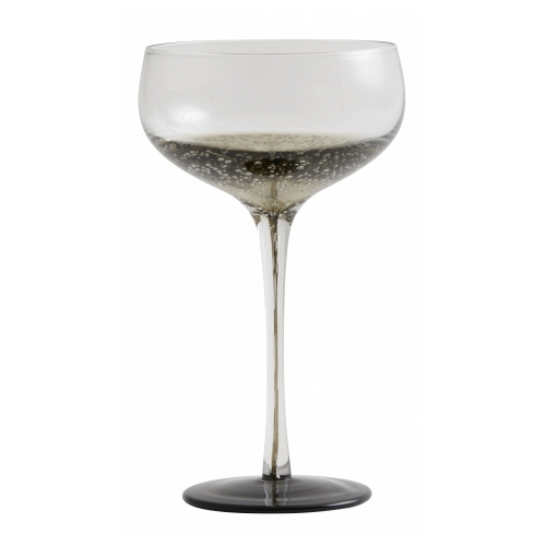 Bobble Cocktailglas mit schwarzem Fuß von NORDAL Champagnerschale