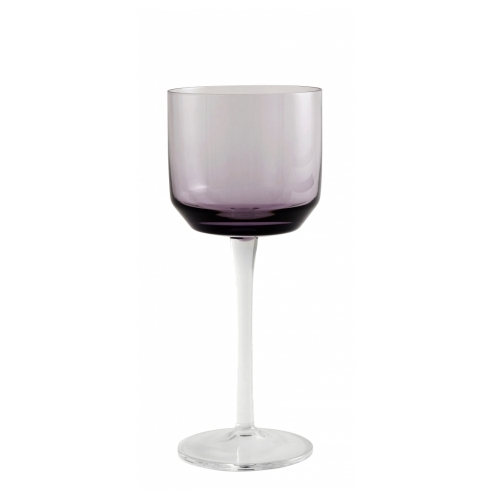 Retro Weißweinglas von NORDAL klare Form Farbe Purple Violett