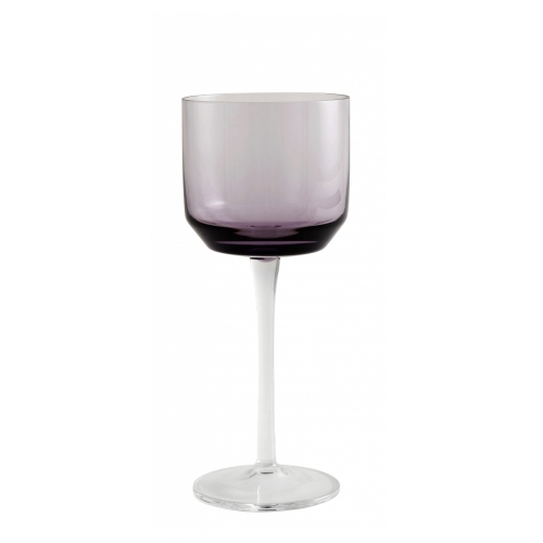 Retro Weiweinglas von NORDAL klare Form Farbe Purple Violett