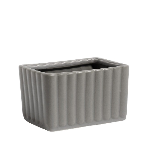 Aufbewahrungsbox Container aus Keramik von Nordal grau 6x7x10 cm