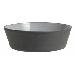 Steingut Schale Suppenteller anthrazit mit hellgrau von NORDAL 18 cm L