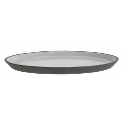 Steingut Teller anthrazit mit hellgrau Groer Teller von NORDAL 27 cm
