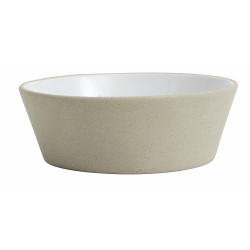 Steingut Schale Suppenteller beige wei von NORDAL 16 cm S