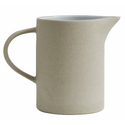 Steingut Wasserkrug 1 Liter beige wei von NORDAL Krug Pitcher