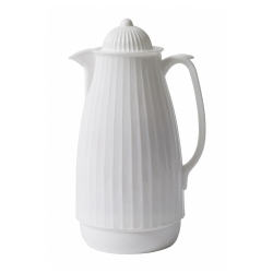 Thermoskanne im Retro-Design, 1 Liter, Wei