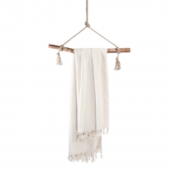 Hammamtuch Soft Cotton von Walra mit Fransen 100x180 cm Steingrau Kieselgrau