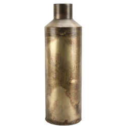 Deko Metall-Flasche H 41 cm Vase in schmaler Flaschenform