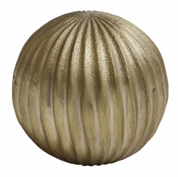 Goldfarbene Deko Kugel Aluminium 10 cm von NORDAL
