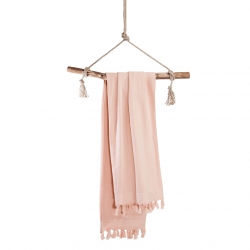 Hammamtuch Soft Cotton von Walra mit Fransen 100x180 cm Rosa
