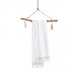 Hammamtuch Soft Cotton von Walra mit Fransen 100x180 cm Wei