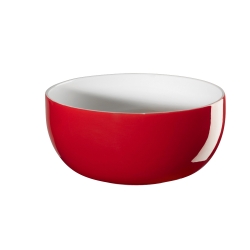 Mslischale rot innen wei von Asa Selection D 13,5 cm H 6,5 cm