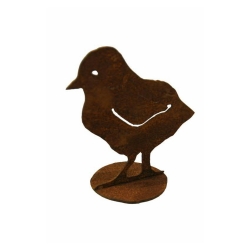 Gartenfigur Rost-Kken Zierfigur fr Blumenbeet & Balkonkasten 16 cm stehend