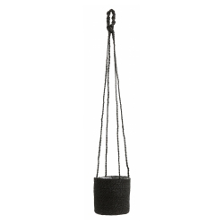 Jute Hngeampel schwarz von Nordal