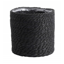 Korb bertopf schwarz fr Blumen von Nordal mit PVC innen 14 cm