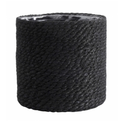 Korb bertopf schwarz fr Blumen von Nordal mit PVC innen 18 cm