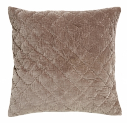 Kissen Samt beige velvet quilt 50x50 cm von Nordal