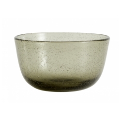 Airy Schale von NORDAL mit Luftblasen Farbe Smoke, Grau, Handgemacht
