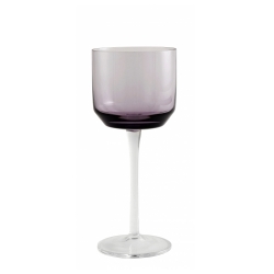 Retro Weiweinglas von NORDAL klare Form Farbe Purple Violett