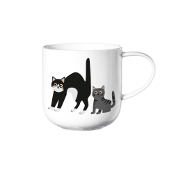 Henkelbecher Surprised Cats von Asa Selection 0,4 l Katzenmotiv