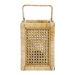 Korbgeflecht Laterne aus Rattan von Nordal 24x17x17 cm