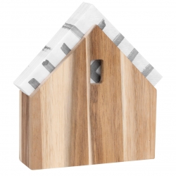 Serviettenhaus klein aus Akazienholz von Raeder 16x15,5x4 cm