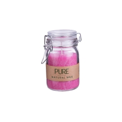 Kerze im Weckglas von Wenzel, Farbe Fuchsia, 100% Oliven-Wachs, H12 cm