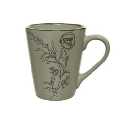 Becher Blumenmuster mit Goldrand Mint-Grn 8,7x6x10,5 cm