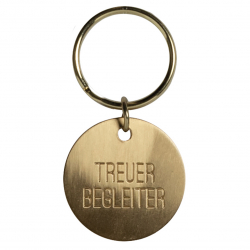 Hundemarke Treuer Begleiter von Rder Design, Metall, gold