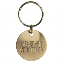 Hundemarke Menschenversteher von Rder Design, Metall, gold