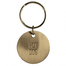 Hundemarke Hot Dog von Rder Design, Metall, gold