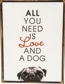 Metallschild fr Hundefreunde 26 cm x 35 cm
