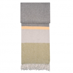 pad concept Wolldecke Madison grau Wohndecke Kuscheldecke mit Fransen