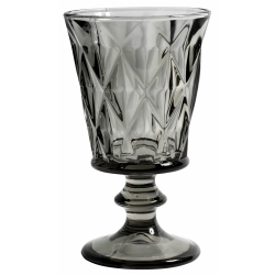 Rotweinglas in grau im Kristall-Look von NORDAL