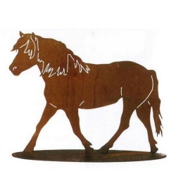 Gartenfigur Pferd, Edelrost 50 cm x 65 cm